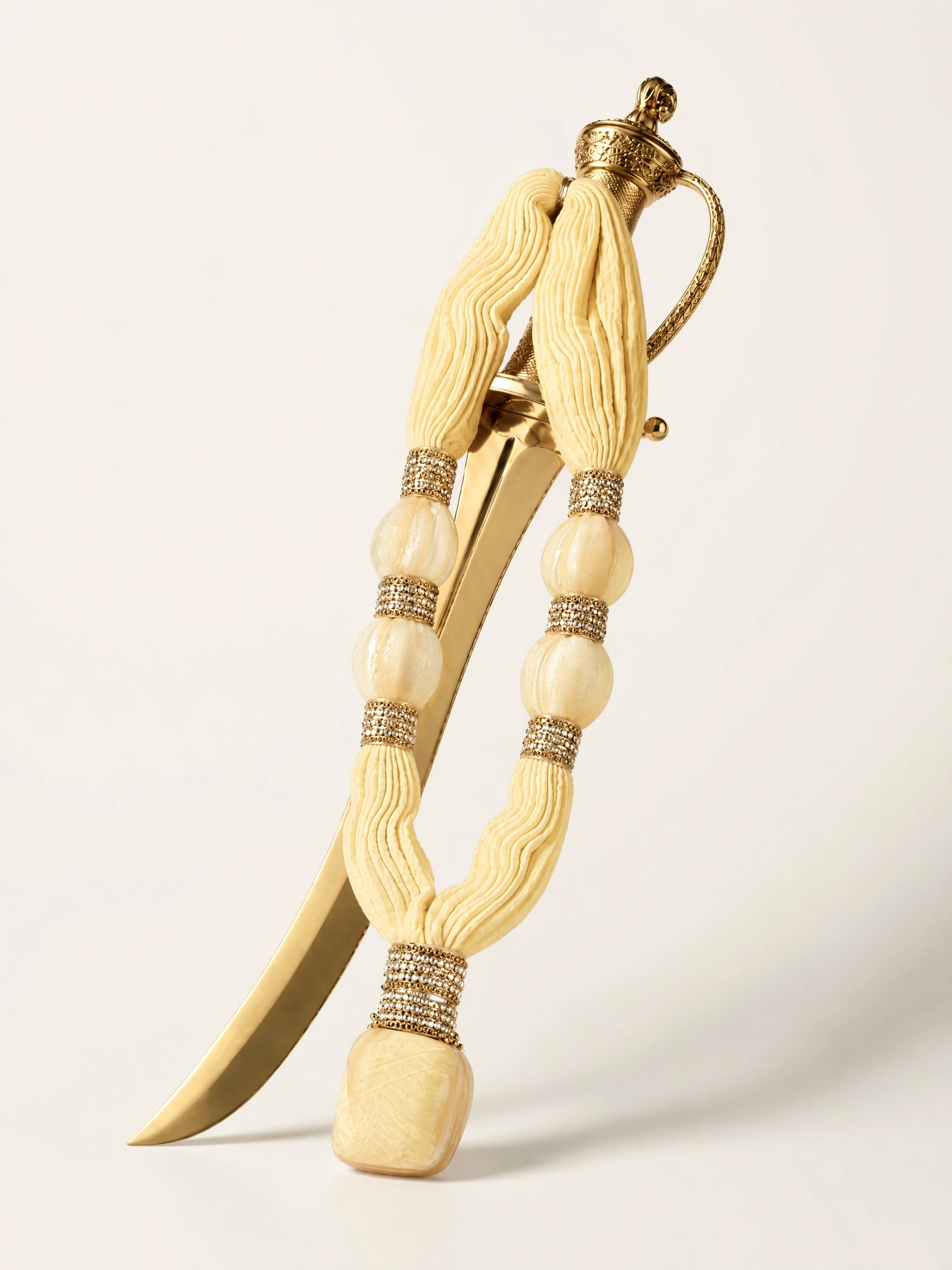 Raj Maala — Ivory, on a gilt talwar